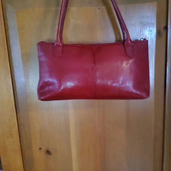 HOBO International Red Leather Shoulder Bag GUC - Picture 10 of 14